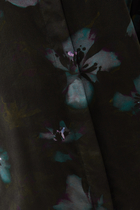 Petrol Floral-Print Silk Shirt